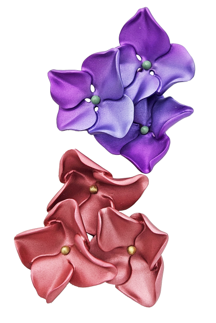 Jar Paris Pink & Purple Hydrangea Flower Earrings